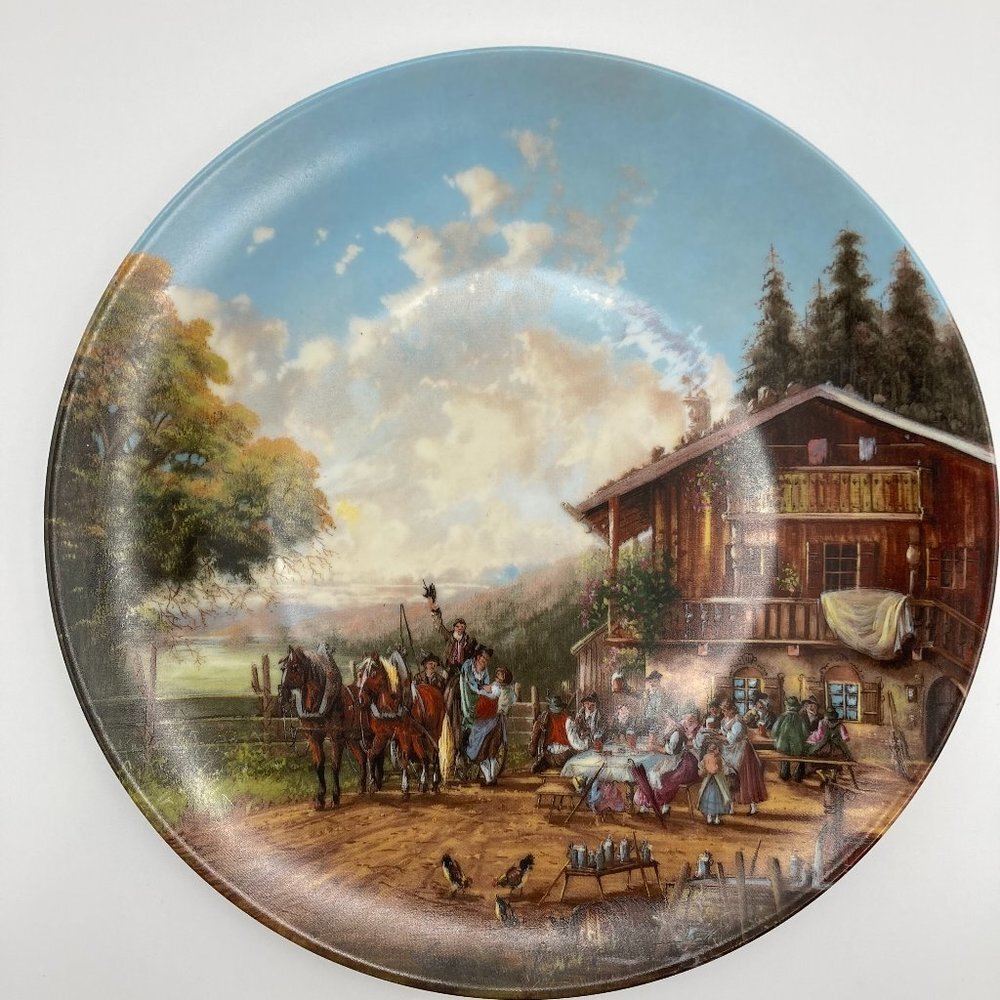 Vintage Von Christian Luckel Stop At The Village Inn Collectors Plate 1986